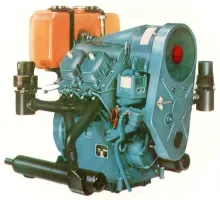 <b>Bild 1 - Dieselmotor 4 VD 8/8-2 SVL</b><br>Copyright: VEB Dieselmotorenwerk Cunewalde<br>Quelle: Prospekt "Dieselmotor 4 VD 8/8-2 SVL"