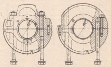 <b>Bild 7 - Mittellagerkörper</b><br>Copyright: VEB Dieselmotorenwerk Cunewalde<br>Quelle: Artikel "Weiterentwicklungen im IFA-Dieselmotorenbau", Kraftfahrzeugtechnik 10/1969, Seite 293