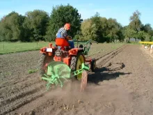 <b>Kartoffelroder E 655 im Einsatz</b><br>Copyright: Maik Endemann<br>Bei der Kartoffelernte 2009.